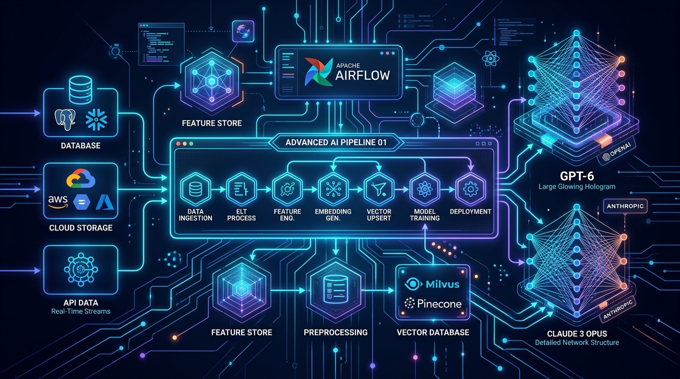 Orquestación de pipelines de datos con Apache Airflow para modelos GPT-6 Sol y Claude Opus 5.5