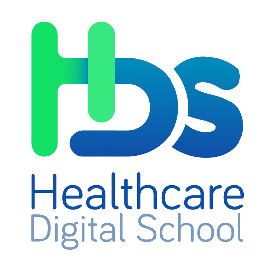 Logo de Healthcare Digital School, empresa formada por AEDIA